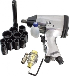 Pneumatický rázový utahovák 1/2" 311 Nm se sadou nástavců CrV v kufru