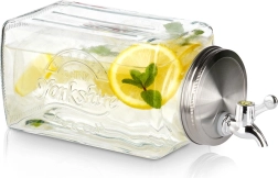 Skleněný dávkovač nápojů do lednice 3,3 l s kohoutkem