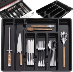 Plastový roztažitelný organizér do kuchyňské zásuvky na příbory