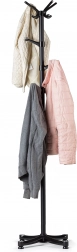Stojací věšák na oblečení, černý kovový