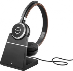 jabra evolve 65 stereo s nabíjecím stojánkem a usb adaptérem