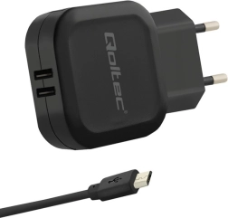 Nabíječka síťová 17W, 5V, 3.4A, 2xUSB s Micro USB kabelem