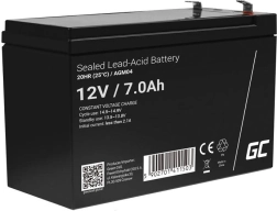 Bezúdržbová AGM baterie 12 V 7 Ah pro UPS a alarmy GREEN CELL