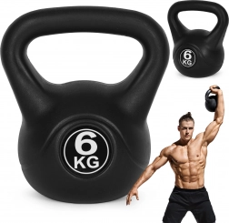 Kettlebell 6 kg MODERNHOME – plastový kettlebell pro sílu a kondici