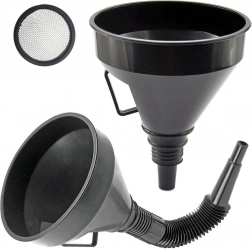 Velký plastový palivový trychtýř se sítkem