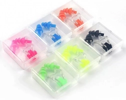 Silikonové špunty do uší a nosní klip na plavání