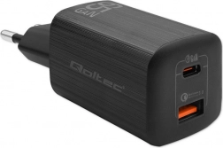 Síťová nabíječka 65W GaN ULTRA s USB‑C PD a USB, černá