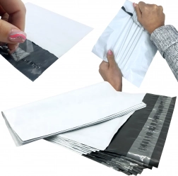 Polyetylenové poštovní obálky bílé 500 × 600 mm, balení 50 ks