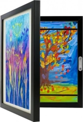 Umělecký rám na dětské obrázky A4 s úložným prostorem na 150 prací KRUZZEL