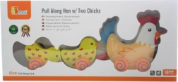 Viga tahací slepička s kuřátky 36 cm