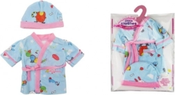 Modrý župánek s čepičkou pro panenky 40-45 cm