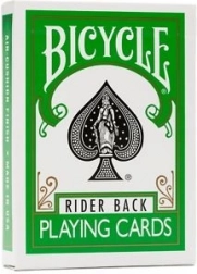 BICYCLE green deck – zelené hrací karty, pokerová velikost
