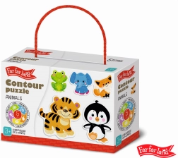 Far Far Land Puzzle zvířátka obrysové