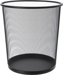 Kovový kancelářský odpadkový koš černý 6 l