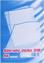 Náhradní náplň do karis bloku A5, linkovaná, 100 listů