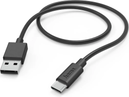 Nabíjecí a datový kabel Hama USB-A na USB-C 1 m černý