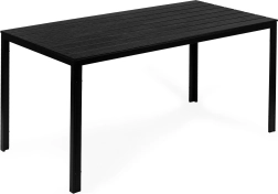 zahradní stůl pro 6 osob 156 × 78 cm z polywoodu, černý