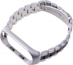 Kovový náramek na Xiaomi Mi Band 3/4 – stříbrno‑černý