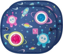 Sluneční clona na okno kulatá - Space Collection 2 ks