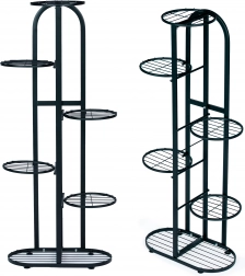 Kovový květinový stojan na 6 úrovní, černý MODERNHOME