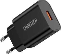 Nabíječka do zásuvky Choetech 18W USB-A černá