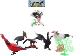 Sada plastových ptáčků s doplňky v sáčku