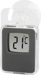 Okenní digitální teploměr In/Out šedý