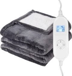 Oboustranná elektrická deka 160 × 180 cm s dálkovým ovládáním a regulací teploty