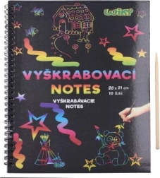 Vyškrabovací notes barevný 28x21, 10 listů