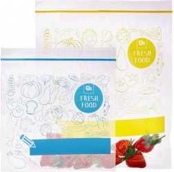 Sáčky se zipem na potraviny 20× 1,2 l + 20× 2,5 l, 40 ks