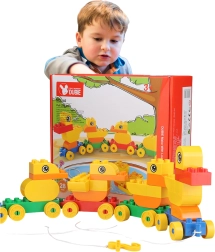 Stavebnice rodinka kachen na provázku (28 dílků)