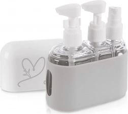 Cestovní lahvičky na kosmetiku v pouzdře, 4dílná sada