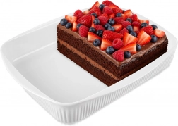 Porcelánová zapékací mísa bílá 36,5 × 30 × 6 cm, 4 l