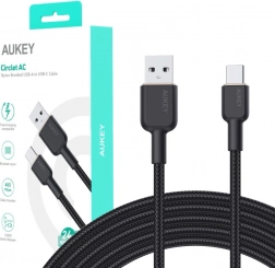 AUKEY nylonový USB-C na USB-A kabel 1.8m