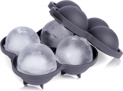 Silikonová forma na ledové koule 4 ks, průměr 8 cm