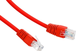 Síťový kabel UTP Cat 6 RJ-45 0,25 m červený