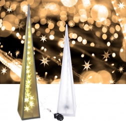 Vánoční LED lampa s rotujícími hvězdami 90 cm