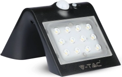Solární nástěnné LED světlo 1.5 W, černé – V-TAC