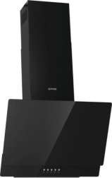 Nástěnný komínový odsavač par Gorenje WHI629EB, černý sklo-design