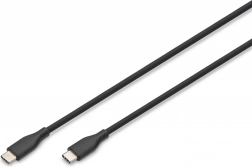 Silikonový USB-C kabel na připojení - USB-C, USB 2.0 60W, 1m černý