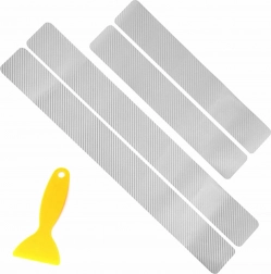 Ochranné nálepky na prahy dveří 4ks stříbrné carbon