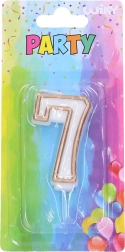 Párty svíčka číslo 7 – zlatá