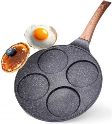 Granitová pánev na vejce se 4 otvory BLACK&WOOD 26 cm