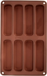 Silikonová forma na piškoty hnědá 28 × 17 × 2 cm