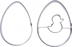 Sada vykrajovátek vajíčko z nerezové oceli 5,5 cm, 2 ks