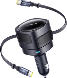 Nabíječka do auta Baseus s duálním USB-C 60 W černá