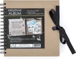 Kreativní album hnědé 20,5 x 20,5 cm