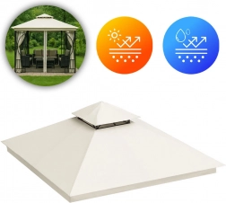 Náhradní střecha pro zahradní altán 3x3 m voděodolná s větracím otvorem Béžová MultiGarden