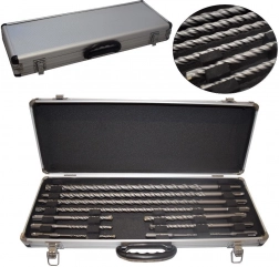 Sada 11 vrtáků do betonu SDS v kufru BITUXX