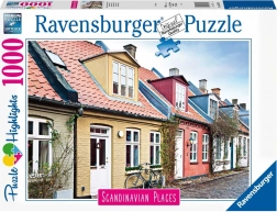 Puzzle RAVENSBURGER Skandinávská města – Aarhus, Dánsko, 1000 dílků